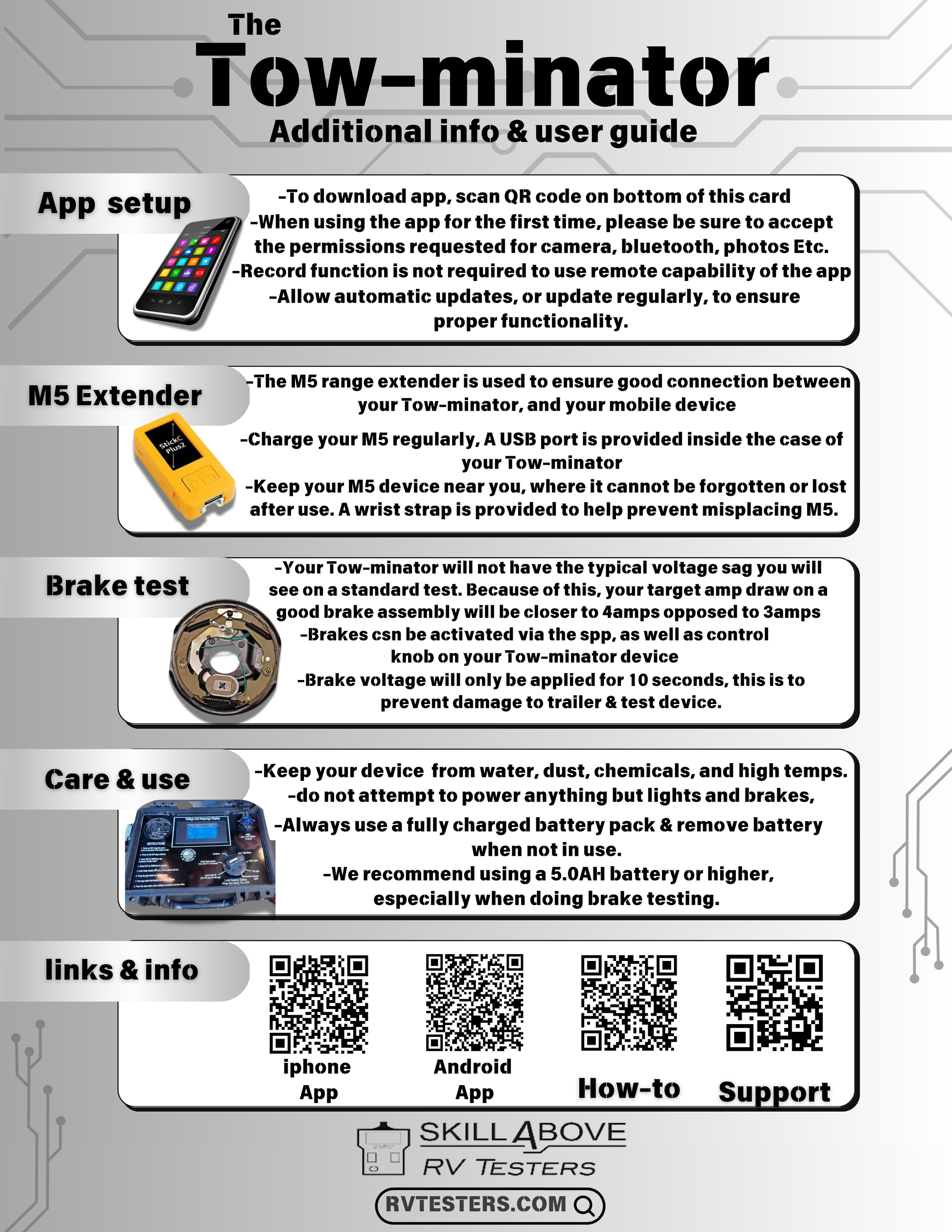 TOW-MINATOR Bluetooth 7 way tester (view 7) – SkillAbove RV Tech Tools